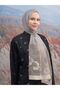 Embroidered Turquoise Shawl - Gray