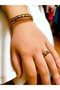 Laser Cut Pure Copper Anti-Allergic Bracelet & Ring Copper Jewelry Set - 3