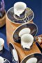 Special Design 12-Piece Luxury Coffee Cup Set for 6 People - NAVY BLUE - 5