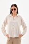 NATURAL BEIGE,BLACK.VISON COLOR-LINEN WOMEN'S SHIRT