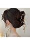 Butterfly Figured Metal Dangle Gold Color Buckle - 6