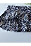 Lilac Leopard Patterned Draped Skirt - 8