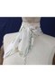 Alaina Patterned Chiffon Scarf White-Green - 3