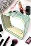 Transparent Suitcase Organizer Suitcase Organizer Makeup Brush Cosmetic Travel Bag Vegan Leather - 2