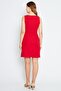 Women's Wide Strap Square Collar Mini Red Dress - 8