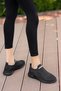 Women's Black Knitwear Comfortable Sports Walking Shoes Extra Light Non-Slip Sole Stylish Sneakers - 2