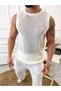 T-Shirt Breathable Anti-Sweat Cotton Mesh T-Shirt Oversize T-Shirt Zero Sleeve T-Shirt