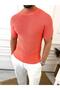 Knitted Knitwear T-Shirt Short Sleeve Knitwear Slim Fit Slim Fit T-shirt - 4