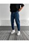 Men's Dark Blue Effect Boyfriend Jeans - 2