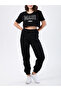 Plus Size Women's Black Rubber Leg Sweatpants - 3
