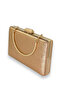 Rose Gold Crystal Patterned Matte Leather Metal Handle Evening Dress Bag Evening Bag Henna Wedding Engagement Bag - 5