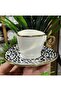 SPECIAL DESIGN LEOPARD PATTERNED BLACK AND WHITE CUP SET - 3
