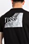 Printed O-collar T-shirt Tissue - Black - 5