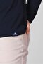 Buttoned Crew Neck Long Sleeve T-shirt Np-collargo - Navy Blue - 5