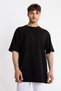 Oversize O-collar T-shirt Basuelto - Black