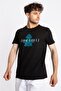 Printed O-collar T-shirt Anillo - Black (LAKE GREEN PRINTED) - 3