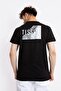 Printed O-collar T-shirt Tissue - Black - 3