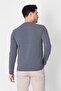 Buttoned Crew Neck Long Sleeve T-shirt Np-collargo - Dark Gray - 3