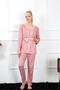 Women's 3-Piece Dusty Rose Dressing Gown Pajamas Set 16103 - 3
