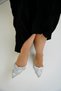 Lisbon White Satin Stone Detailed Women's Heeled Shoes - 4