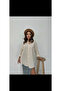 Women's Linen Shirt Stripe Detailed Oversize Shirt - 2