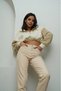 Women's High Waist Beige Mom Jeans Lycra Stretchy Jeans Boyfriend Premium Jeans