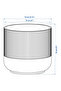 15 cm Gray Ceramic Striped Flower Pot Decorative Vase - 4