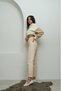 Women's High Waist Beige Mom Jeans Lycra Stretchy Jeans Boyfriend Premium Jeans - 4