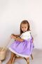 Mora Purple Bow Short Sleeve Baby Girl Dress - Candy - 3