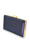 Navy Blue Color Imported Plated Satin Glossy Fabric Evening Dress Bag Evening Bag Henna Wedding Engagement - 2