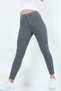 Women's Gray Skinny Leg Lycra Linen Trousers