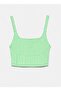 Women's Green Gingham Crop Bustier