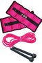 1 Kg Hand Foot Ankle Weight Velcro And Jump Rope Set 1kg X 2pcs Ankle Weight Sand Bag Pink - 4
