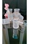 Azur Eiffel Hand Decorated Striped Gold Gilded Water and Soft Drink Glass for 12 People - 4