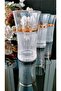 Azur Eiffel Hand Decorated Striped Gold Gilded Water and Soft Drink Glass for 12 People - 6