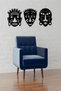 African Masks Wall Decor - Ornament, Wooden Decorative Painting - 5