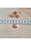 زر أصفر لؤلؤي معدني 12 مم (15 قطعة) - 2