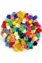 Wide Hole Mixed Color Plastic Star Model Beads, jewelry, accessory Beads (50gr,~100 Pieces)