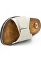 Women's Beige Gel Sole Velcro Slippers - 4