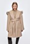 Hooded Fur Collar Pocket Coat Mink - 3
