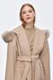 Hooded Fur Collar Pocket Coat Mink - 5