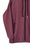 Women's High Quality Cotton Combed Cotton Hooded Elastic Cuffed Zippered Seasonal Plum Tracksuit Set - 5