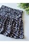 Lilac Leopard Patterned Draped Skirt - 7