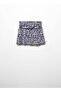 Lilac Leopard Patterned Draped Skirt - 4