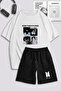 Unisex Women Men Kim Taehyung BTS Printed Special Design Oversize T-shirt and Shorts Tracksuit Set