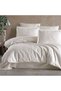 100% Cotton Striped Satin Duvet Cover Set Single Capital V4 Ecru - 2