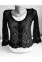 Women's Hollowed-Out Floral Patterned Short Seasonal Trend Cardigan