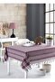 Purple Gingham Pattern Tablecloth