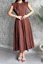 Brown Women's Crew Neck Kiloş Dress - 3