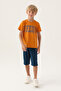 طقم بيجامة كابري للأولاد باللون البرتقالي